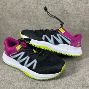 AVIA All Terrain Trail Running Shoes Kids 4 Black/Pink Neon Athletic GGAV22ES231